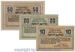 sn100647 Ampfelwang, G0036a, Serie 10, 20, 50 Heller; 1-
