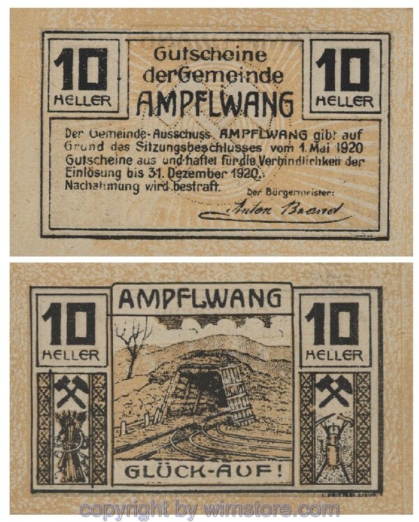Ampfelwang, G0036a, 10 Heller; 1-