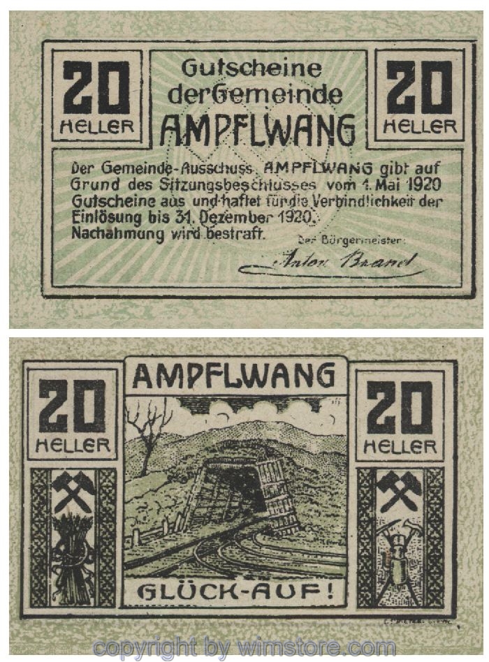 Ampfelwang, G0036a, 20 Heller; 1