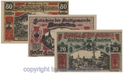 sn100692a Amstetten, G0037II, Serie 20, 50, 80 Heller; 1