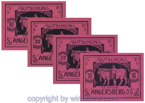 Angersberg, G0042Ic, Serie 10, 20, 50, 90 Heller; 1-