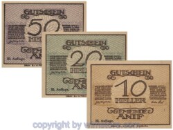 Anif, G0043c, Serie 10, 20, 50 Heller; 1