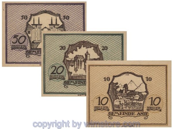Anif, G0043c, Serie 10, 20, 50 Heller; 1