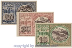 Annaberg, G0044a, Serie 10, 20, 50 Heller; 1-