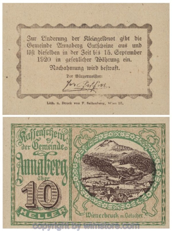 Annaberg, G0044a, 10 Heller; 1
