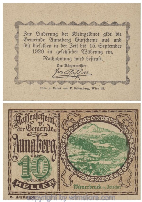 Annaberg, G0044b, 10 Heller; 1-