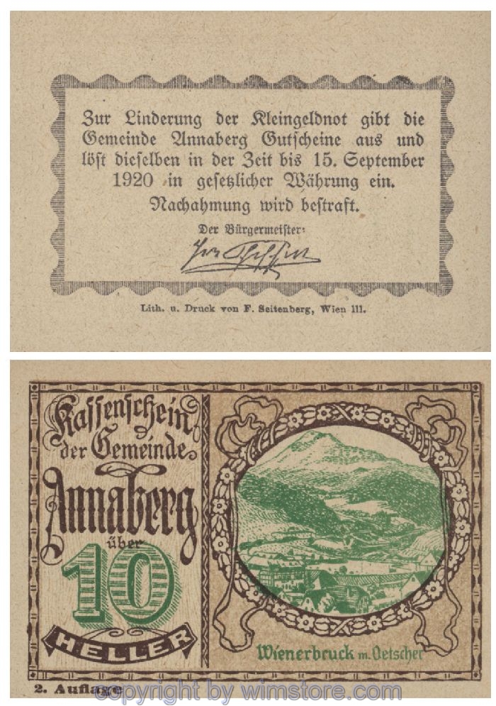 Annaberg, G0044b, 10 Heller; 1-