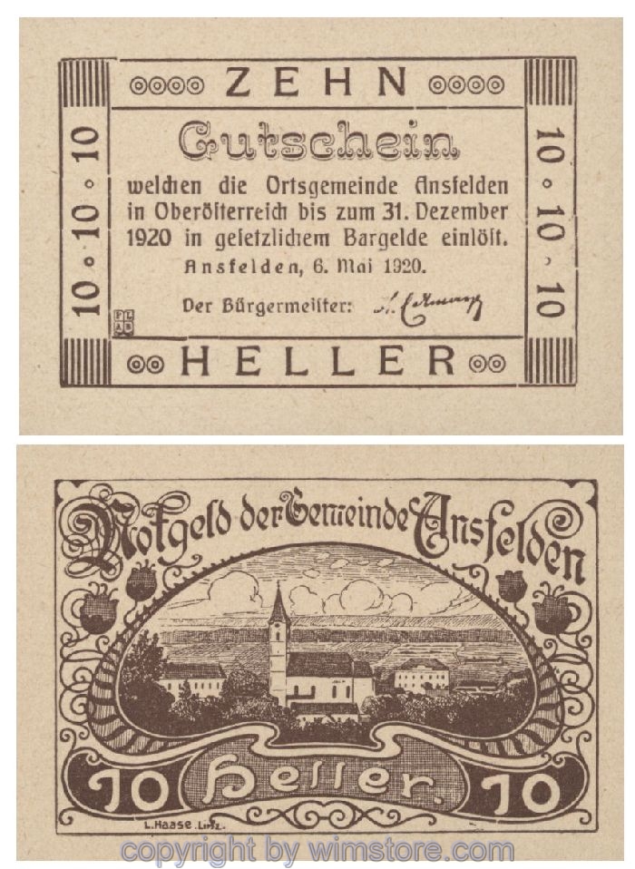 Ansfelden, G0045Ia, 10 Heller; 1