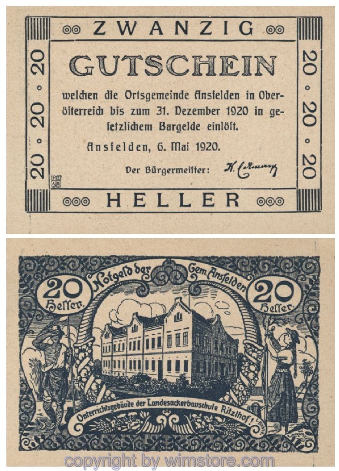 Ansfelden, G0045Ia, 20 Heller; 1-