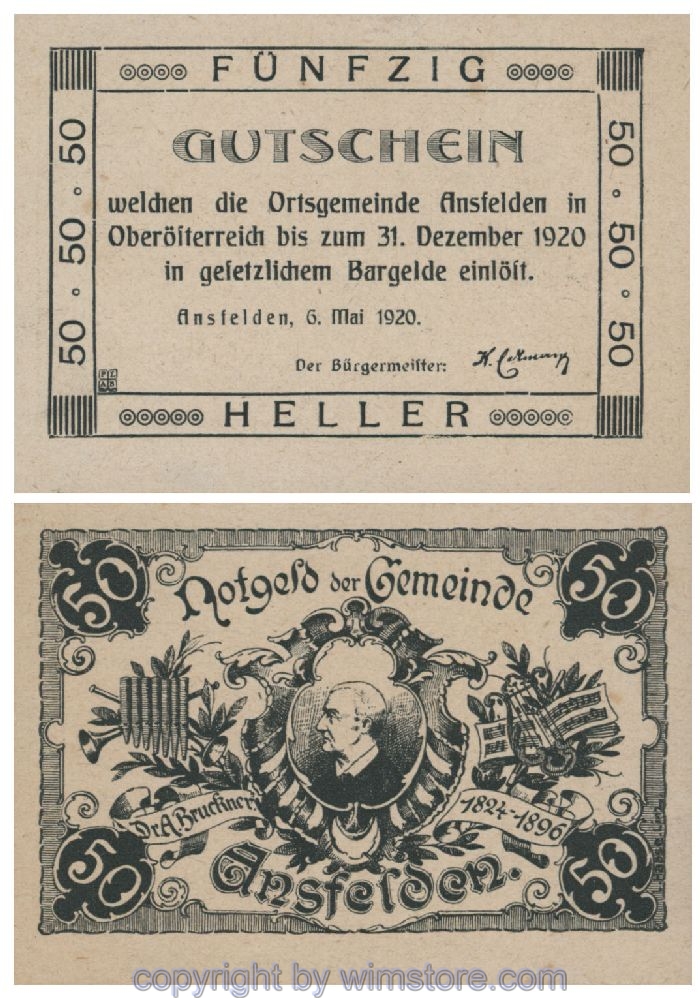 Ansfelden, G0045Ia, 50 Heller; 1-
