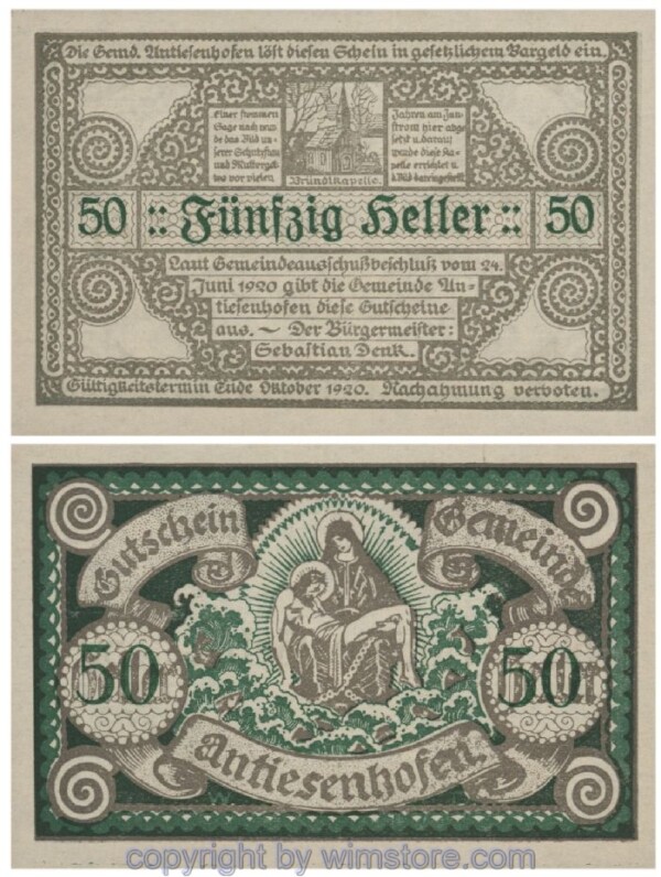 Antiesenhofen, G0047Ad, 50 Heller; 1