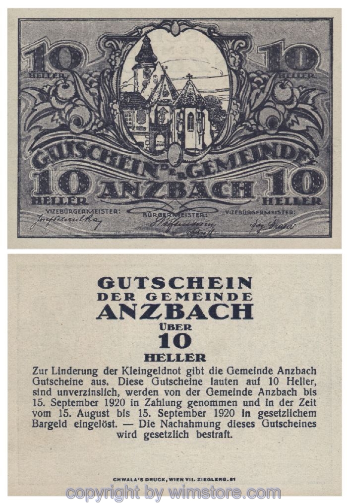 Anzbach, G0048IAc, 10 Heller; 1