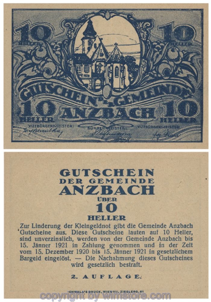 Anzbach, G0048IIAa, 10 Heller; 1