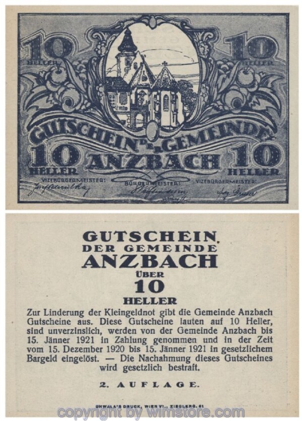 Anzbach, G0048IIBb, 10 Heller; 1