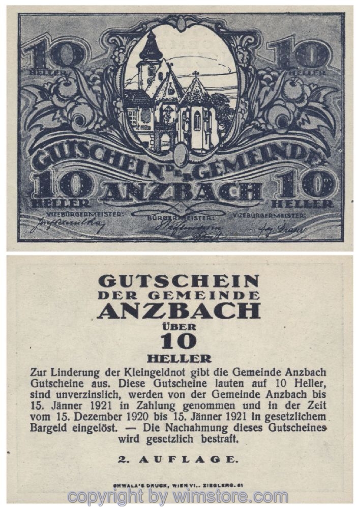 Anzbach, G0048IIBb, 10 Heller; 1-