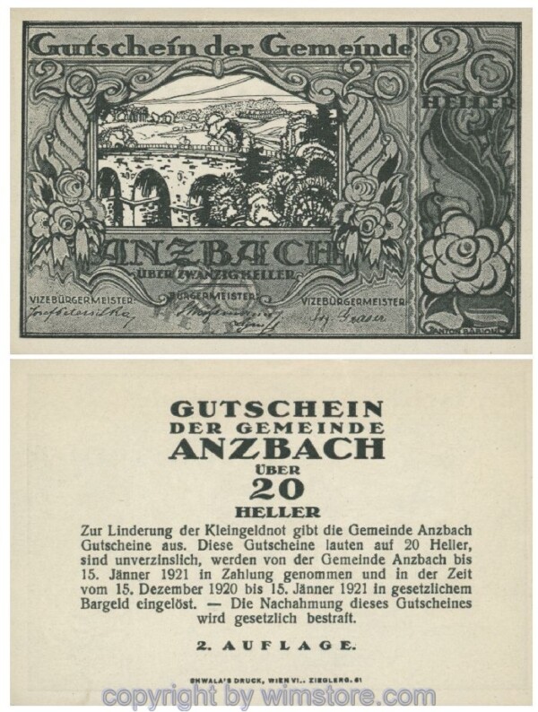 Anzbach, G0048IIBc, 20 Heller; 1-