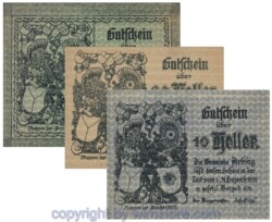 sn100894 Arbing, G0049c, Serie 10, 20, 50 Heller; 1