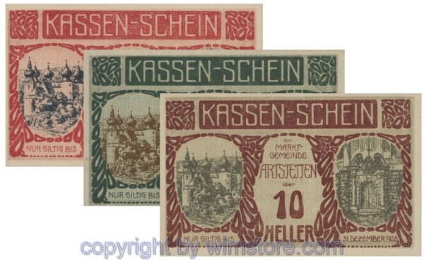 Artstetten, G0052a, Serie 10, 30, 50 Heller; 1