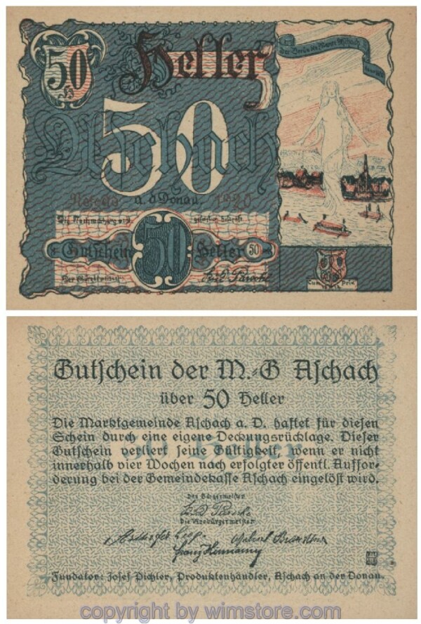 Aschach a.d. Donau, G0053IIa, 50 Heller, 118; 1-