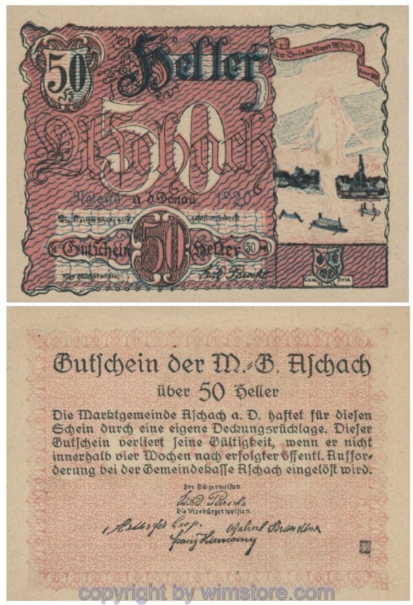 Aschach a.d. Donau, G0053IIb, 50 Heller, 03; 1-