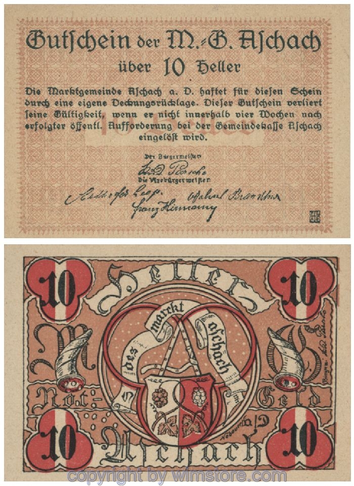 Aschach a.d. Donau, G0053IIb, 10 Heller, 25; 1-