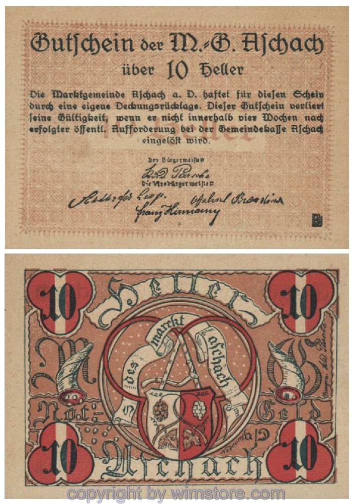 Aschach a.d. Donau, G0053IIb, 10 Heller, 31; 1-