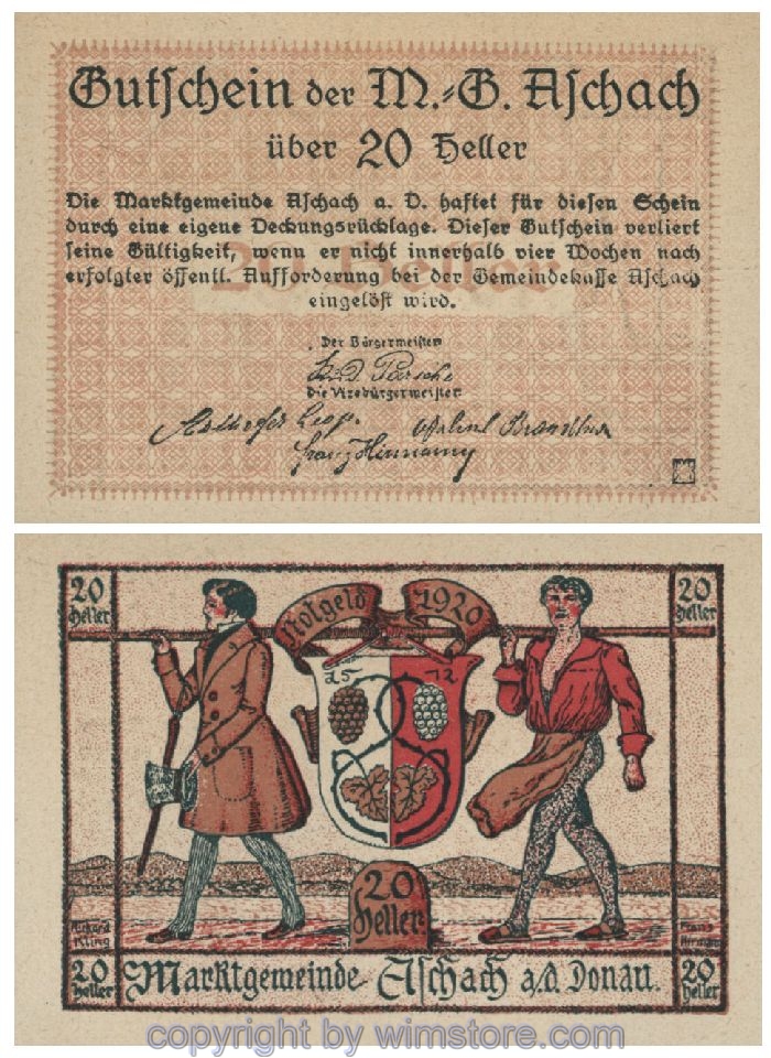 Aschach a.d. Donau, G0053IIb, 20 Heller, 32; 1