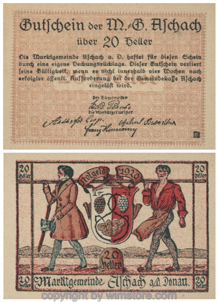 Aschach a.d. Donau, G0053IIb, 20 Heller, 32; 1-