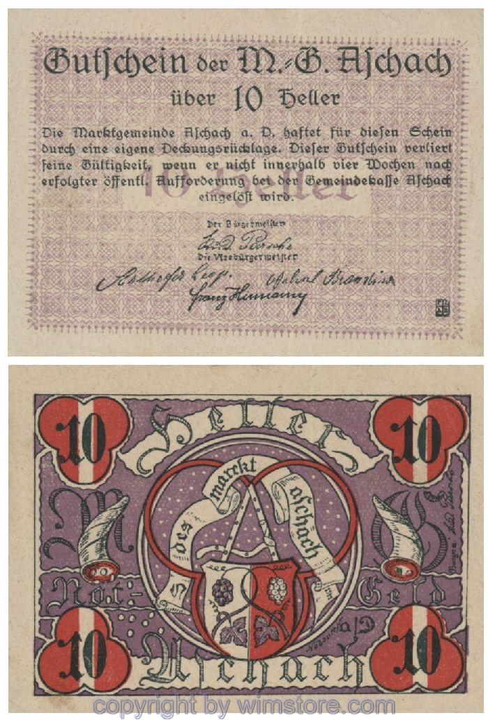 Aschach a.d. Donau, G0053IIb, 10 Heller, 46; 1-