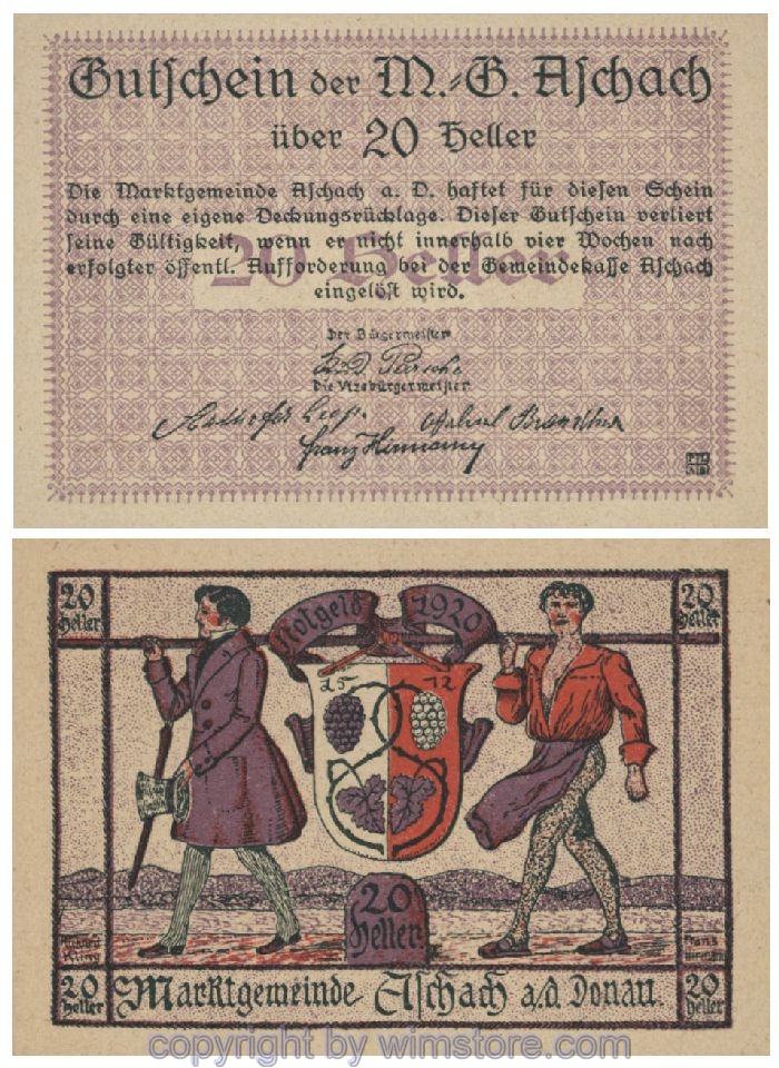 Aschach a.d. Donau, G0053IIb, 20 Heller, 47; 1
