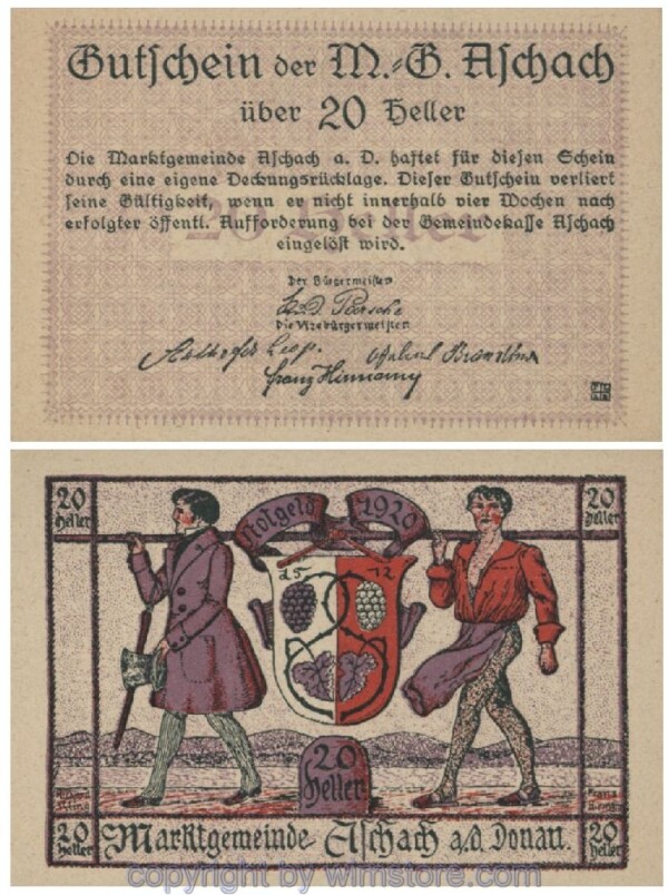 Aschach a.d. Donau, G0053IIb, 20 Heller, 47; 1-