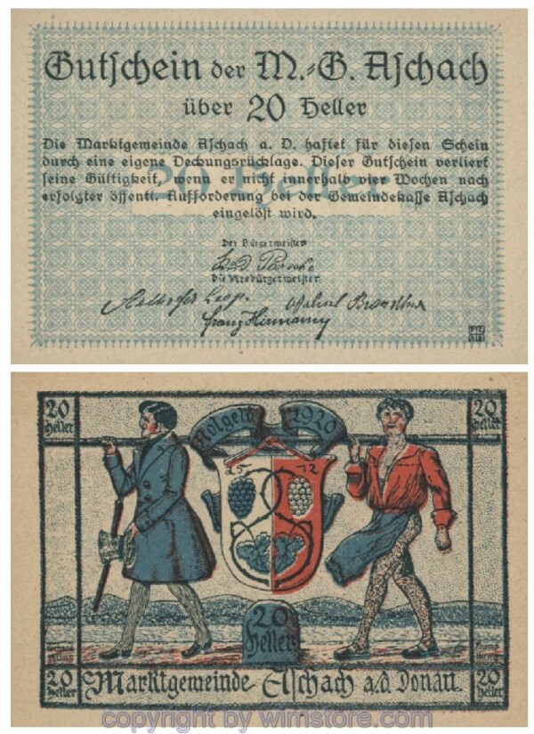 Aschach a.d. Donau, G0053IIb, 20 Heller, 53; 1