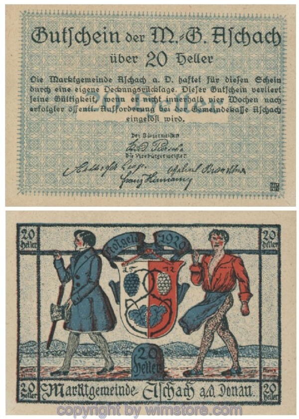 Aschach a.d. Donau, G0053IIb, 20 Heller, 53; 1-