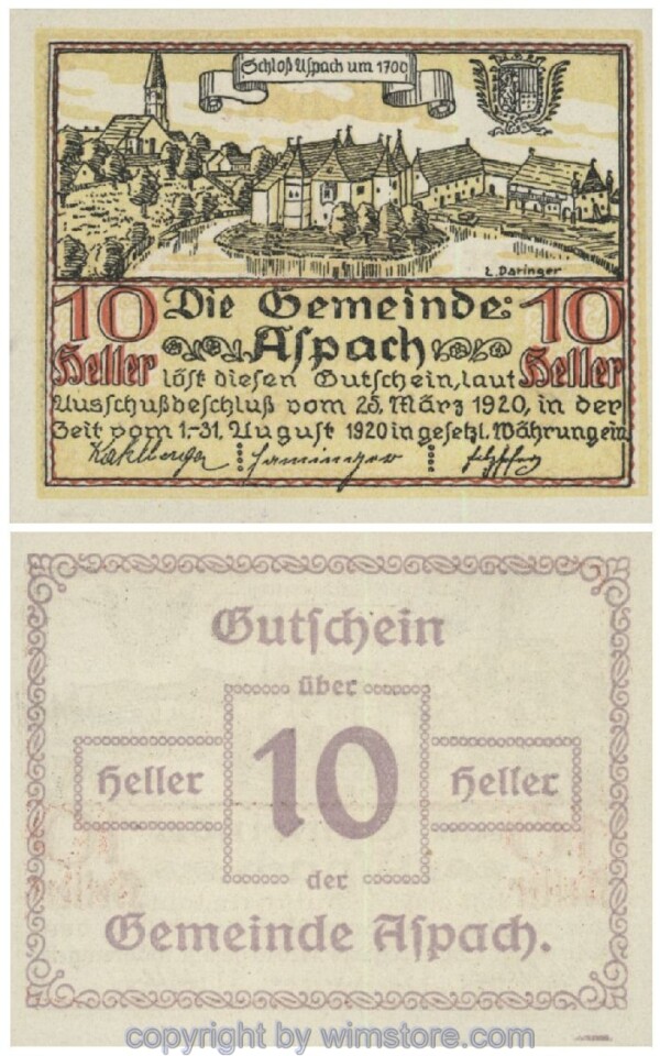 Aspach, G0057c, 10 Heller; 1