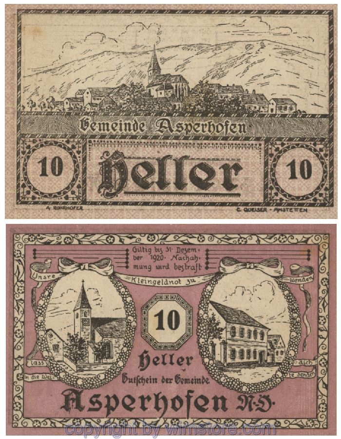Asperhofen, G0058a, 10 Heller; 1-