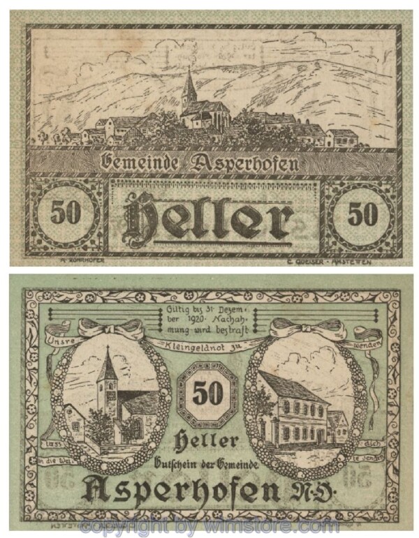 Asperhofen, G0058a, 50 Heller; 1-