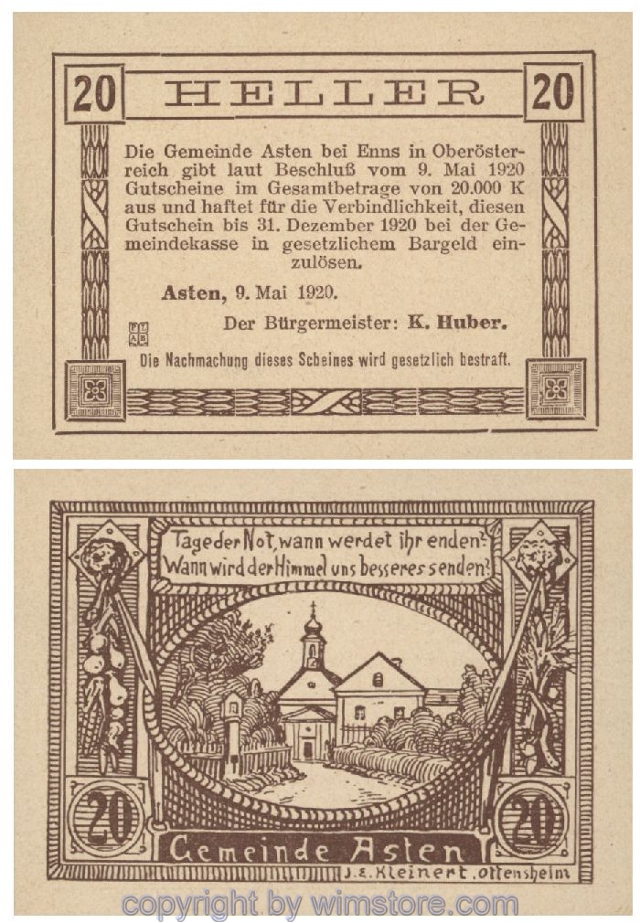 Asten, G0059a, 20 Heller; 1