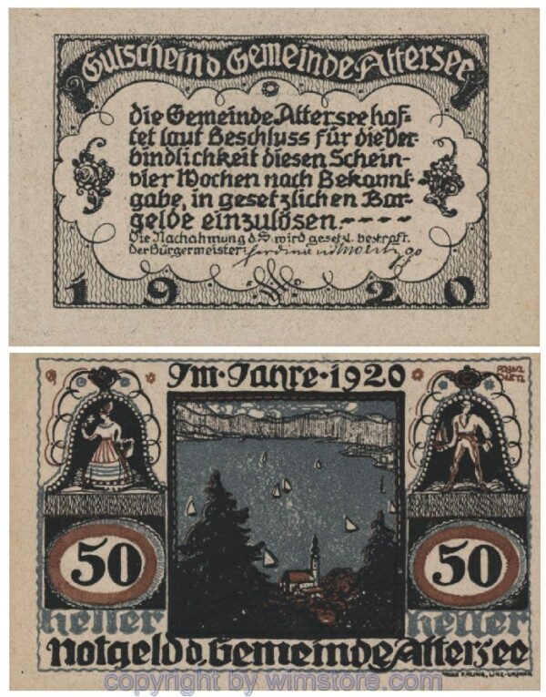 Attersee, G0060a, 50 Heller; 1