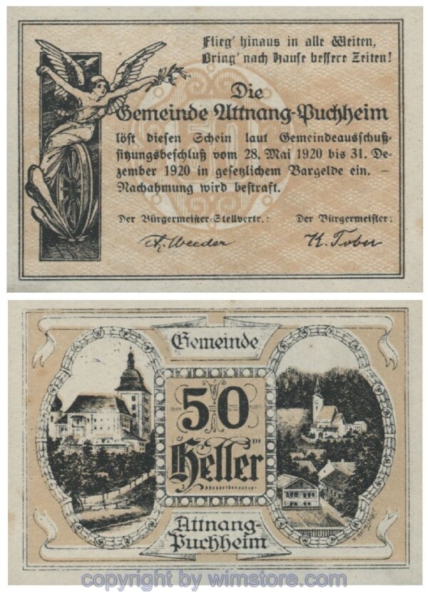 Attnang-Puchheim, G0061II, 50 Heller, g-r; 1-
