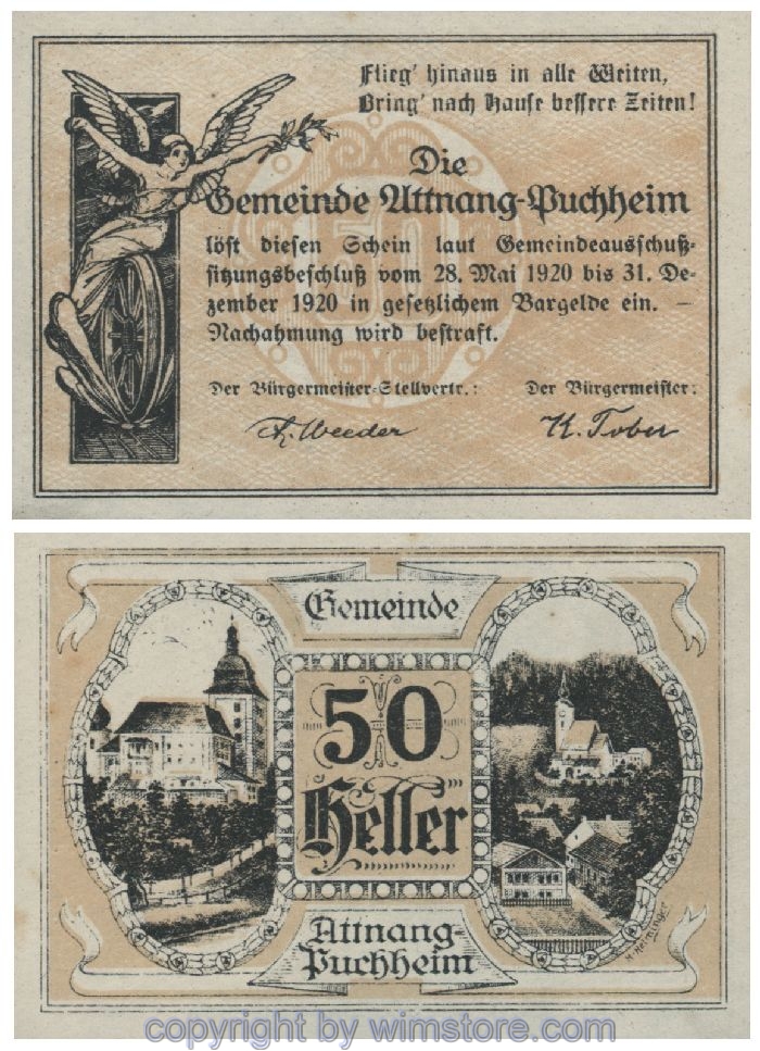 Attnang-Puchheim, G0061II, 50 Heller, g-r; 1-