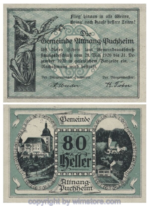 Attnang-Puchheim, G0061II, 80 Heller, g-g; 1-