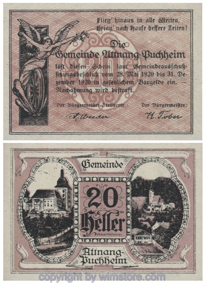 Attnang-Puchheim, G0061II, 20 Heller, g-r; 1