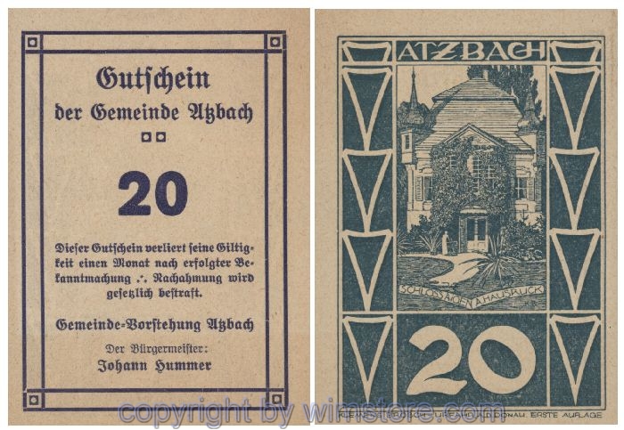 Atzbach, G0062c, 20 Heller, biobl/grbl; 1