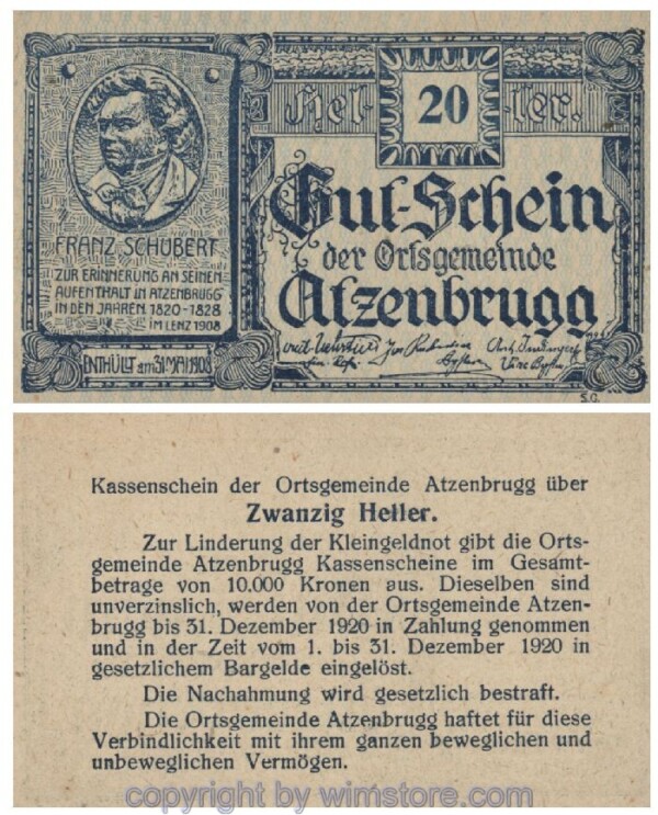 Atzenbrugg, G0063IaB, 20 Heller, 05; 1-