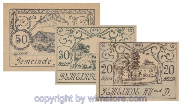 Au an der Donau, G0064, Serie 20, 30, 50 Heller; 1