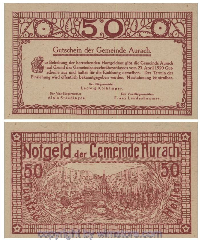Aurach, G0068a, 50 Heller; 1