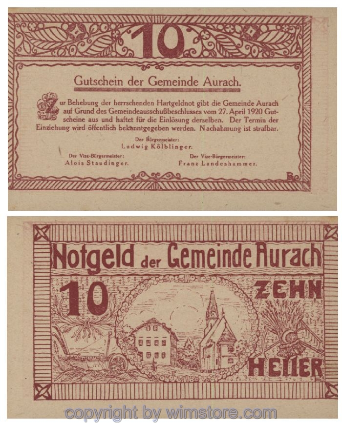 Aurach, G0068b, 10 Heller, Abart; 1-