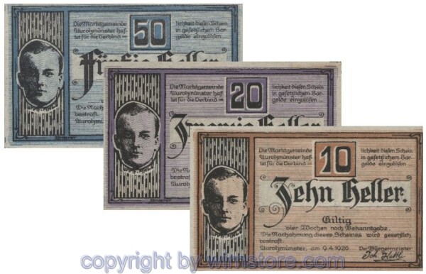Aurolzmünster, G0069a, Serie 10, 20, 50 Heller; 1