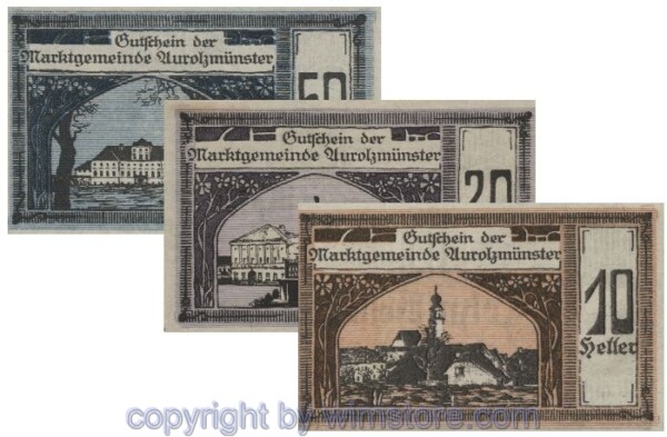 Aurolzmünster, G0069a, Serie 10, 20, 50 Heller; 1