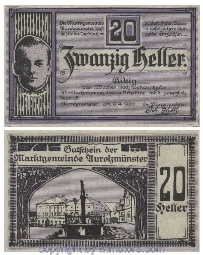 Aurolzmünster, G0069a, 20 Heller; 1